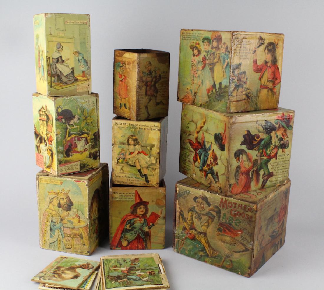 1890s Stacking Blocks Nursery Rhymes (1 of 3)