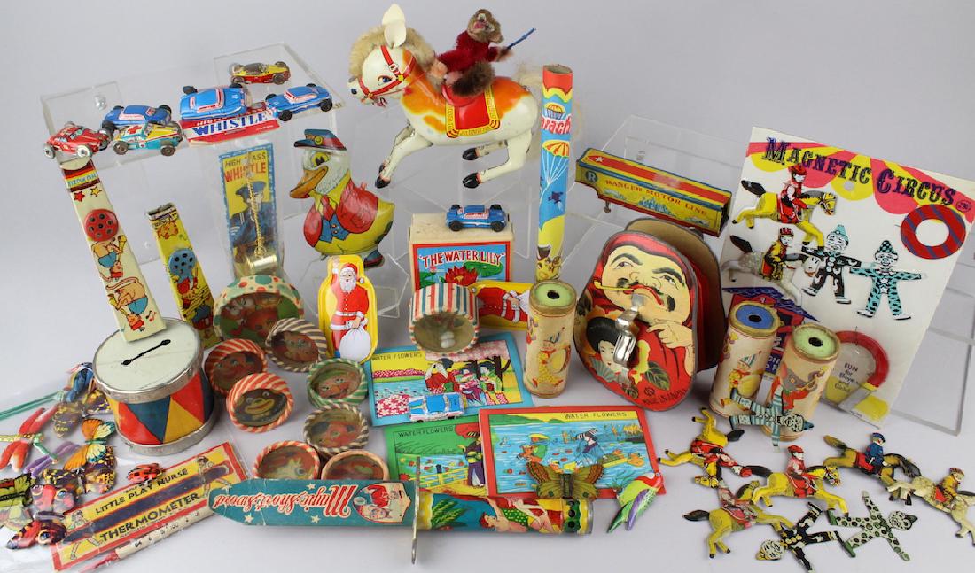 Large Lot of Japan Tin and Penny Paper Toys (1 of 4)