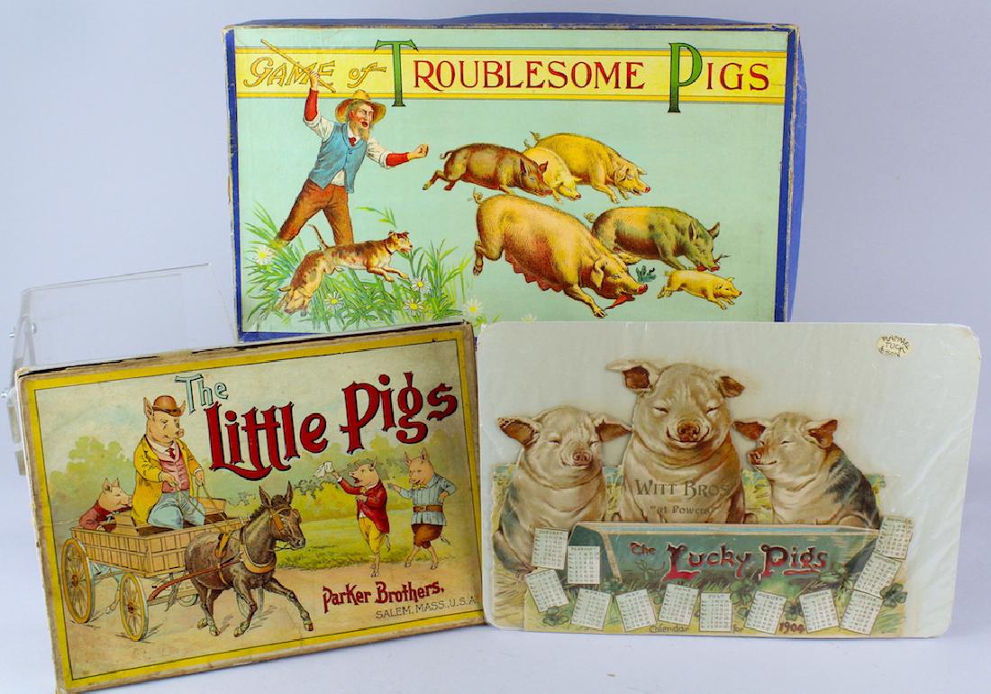 1890s Pig Games Parker Bros. Milton Bradley Litho (1 of 2)