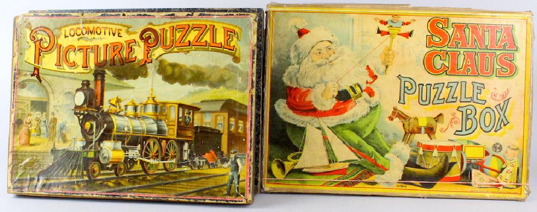 Santa Driving 1900 Auto & Locomotive Puzzle (1 of 5)