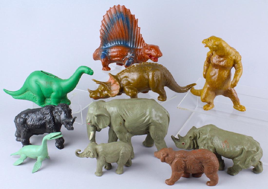 JH Miller Dinosaurs, Sloth, Elephant, Sinclair Dino (1 of 3)