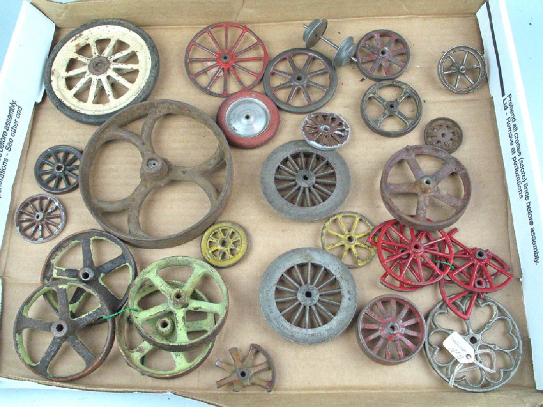 Antique Cast Iron Car Wheel Lot (1 of 2)