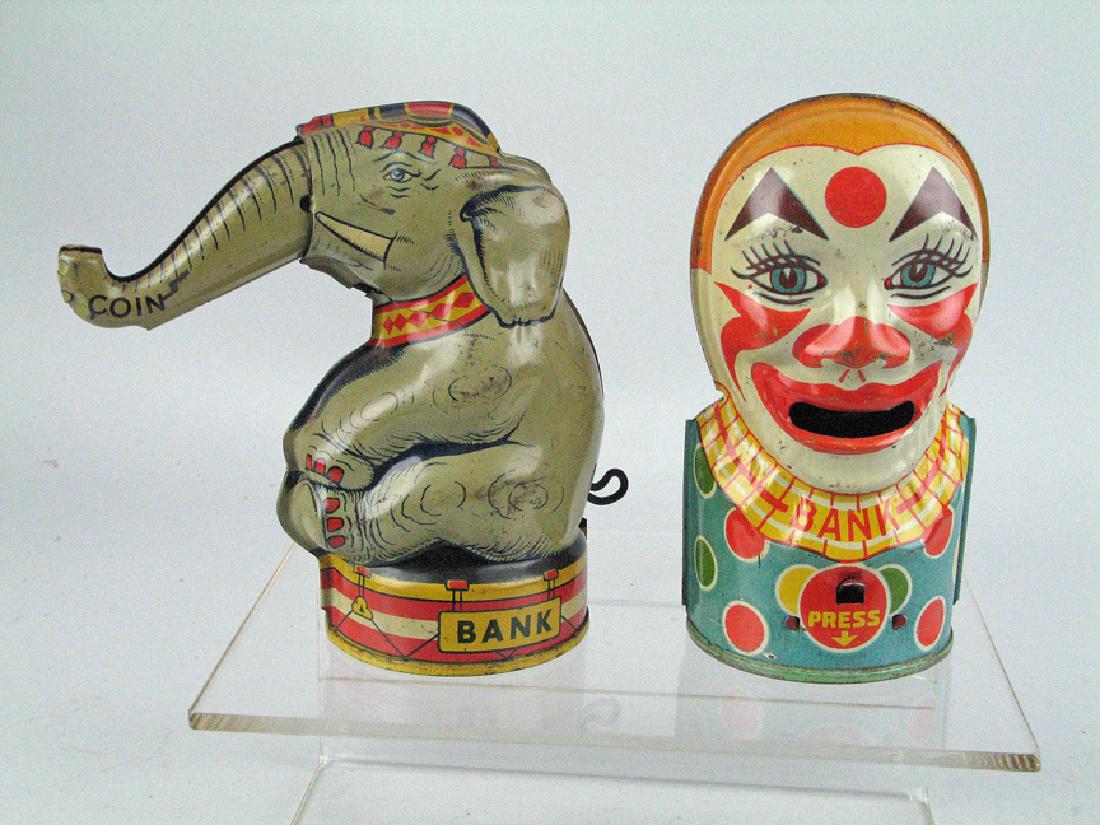 J Chein Tin Litho Bank Lot (1 of 2)