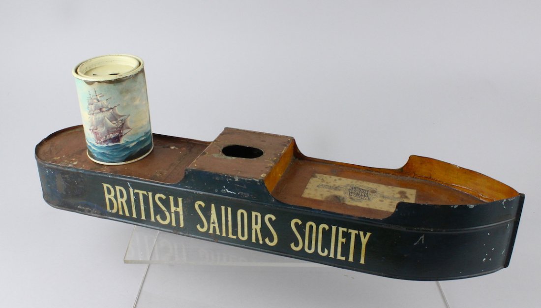 British Sailor Society Metal Ship Bank (1 of 4)