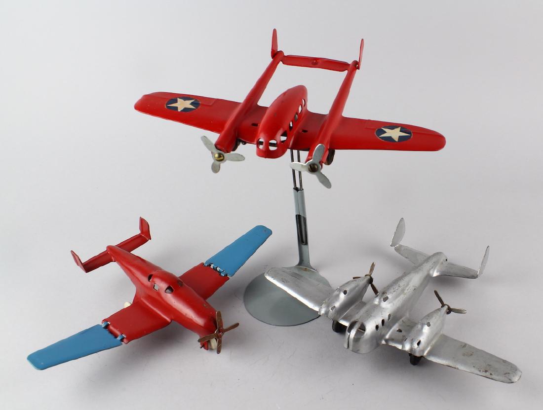 3 Wyandotte Pressed Steel Airplanes (1 of 4)