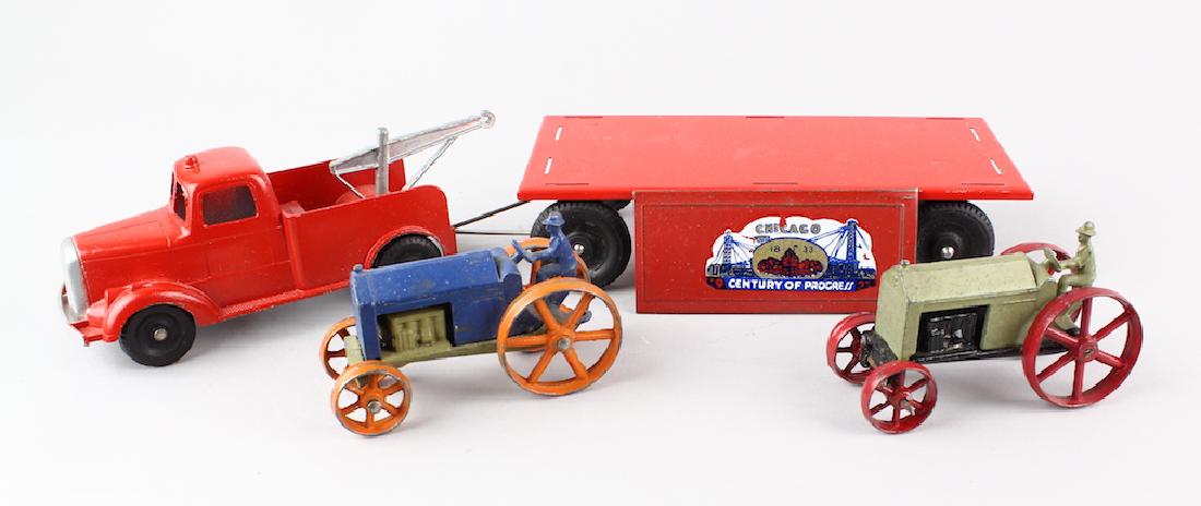 Tootsietoy Tractor and Truck & Trailer (1 of 3)