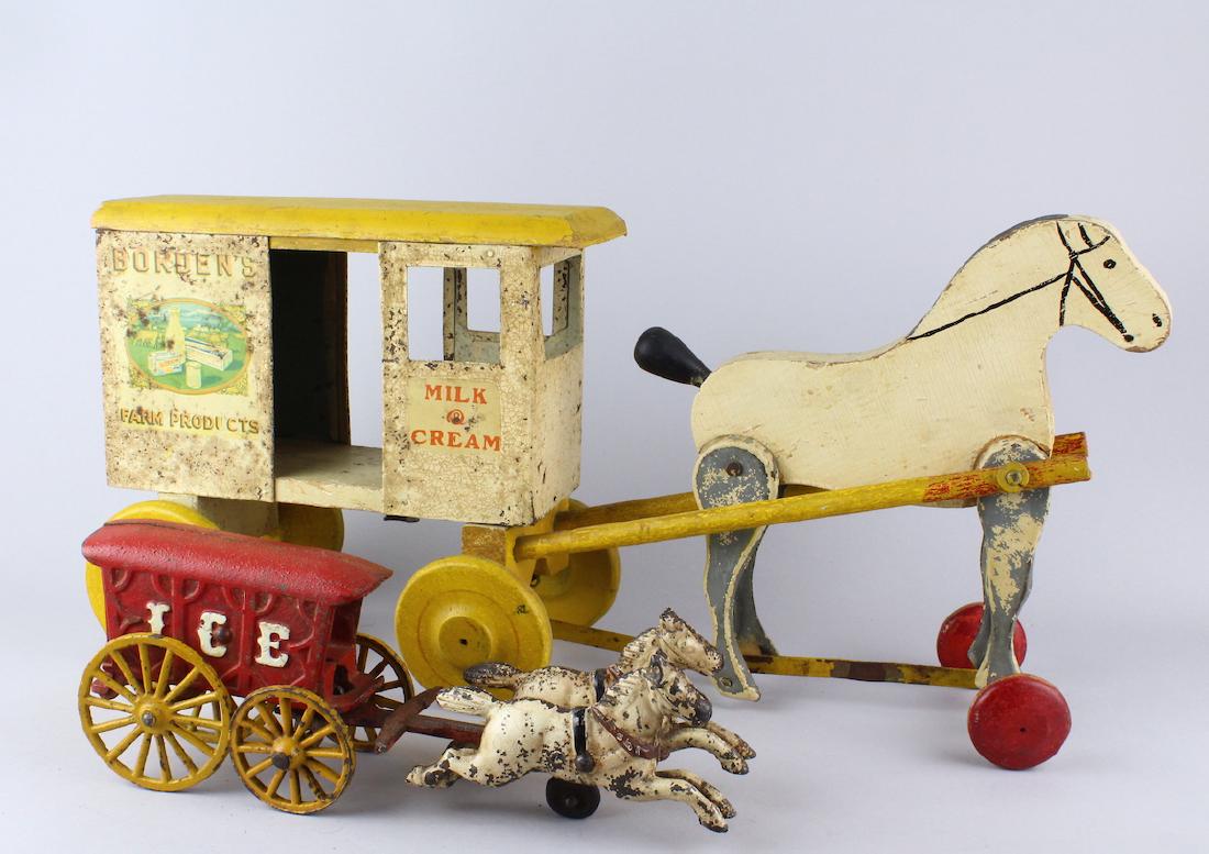 RIch Toys Bordens Milk & Cream Horse Wagon & Ice Cart (1 of 4)