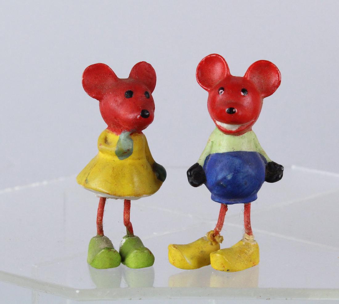 German Bisque Mickey & Minnie Mouse Toys (1 of 3)