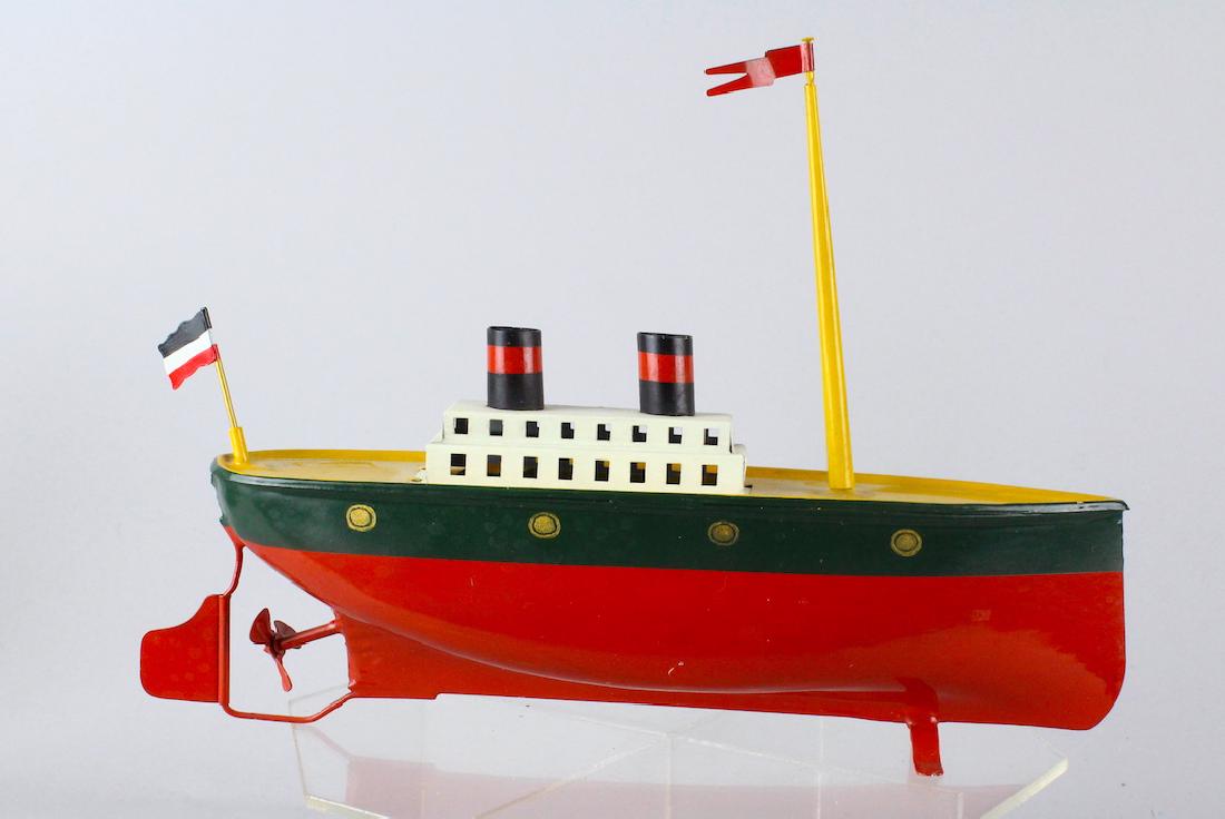 German 2 Stack Ocean Liner Wind Up Ship (1 of 5)
