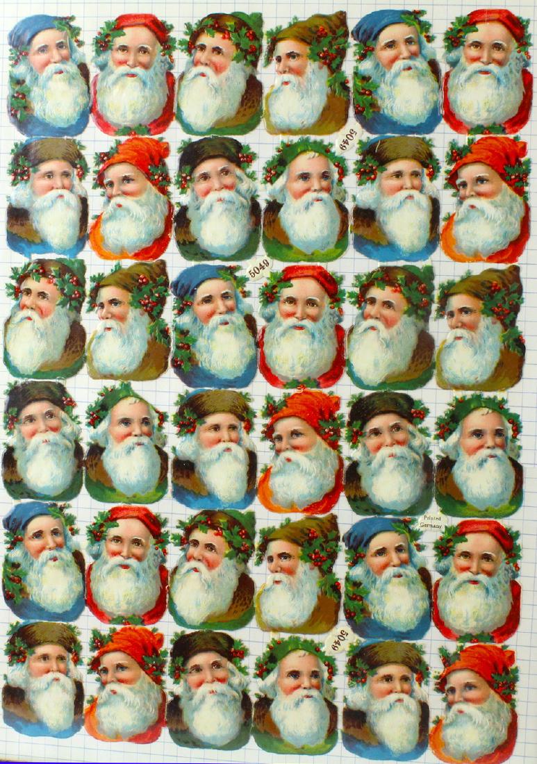 German Diecut Santa Claus Christmas Uncut Sheet (1 of 3)
