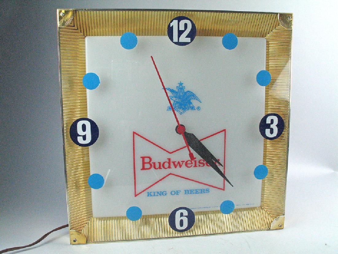 Budweiser Mid Century Advertising Clock (1 of 2)