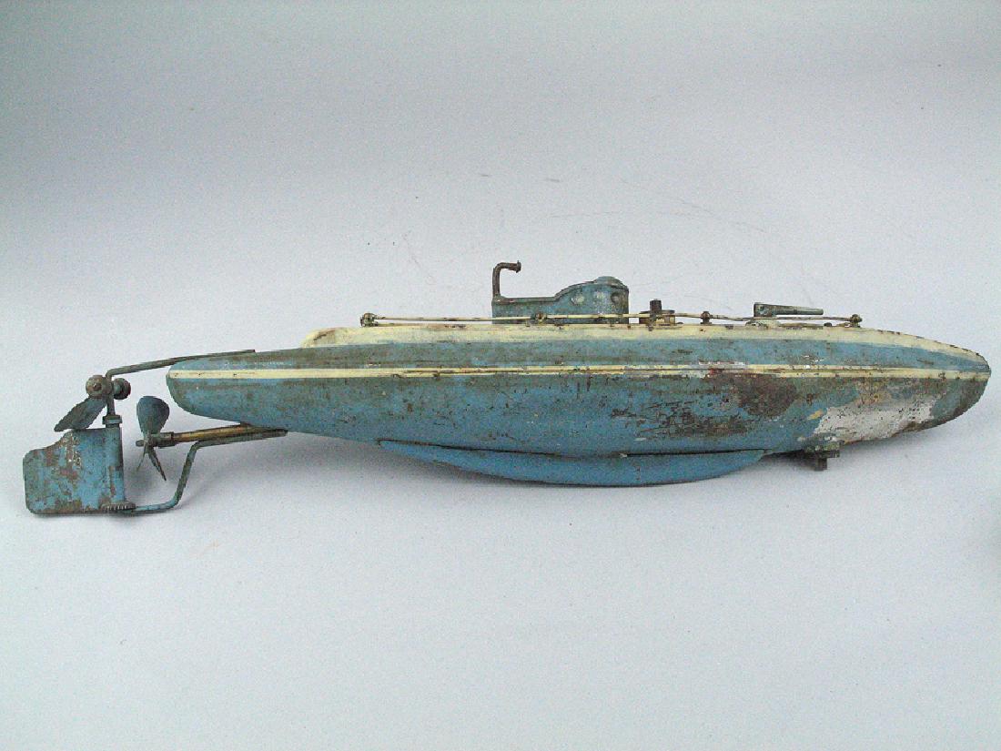 JEP Corsair Submarine Pressed Steel 1930\'s: JEP Corsair Submarine Pressed Steel, 16\"