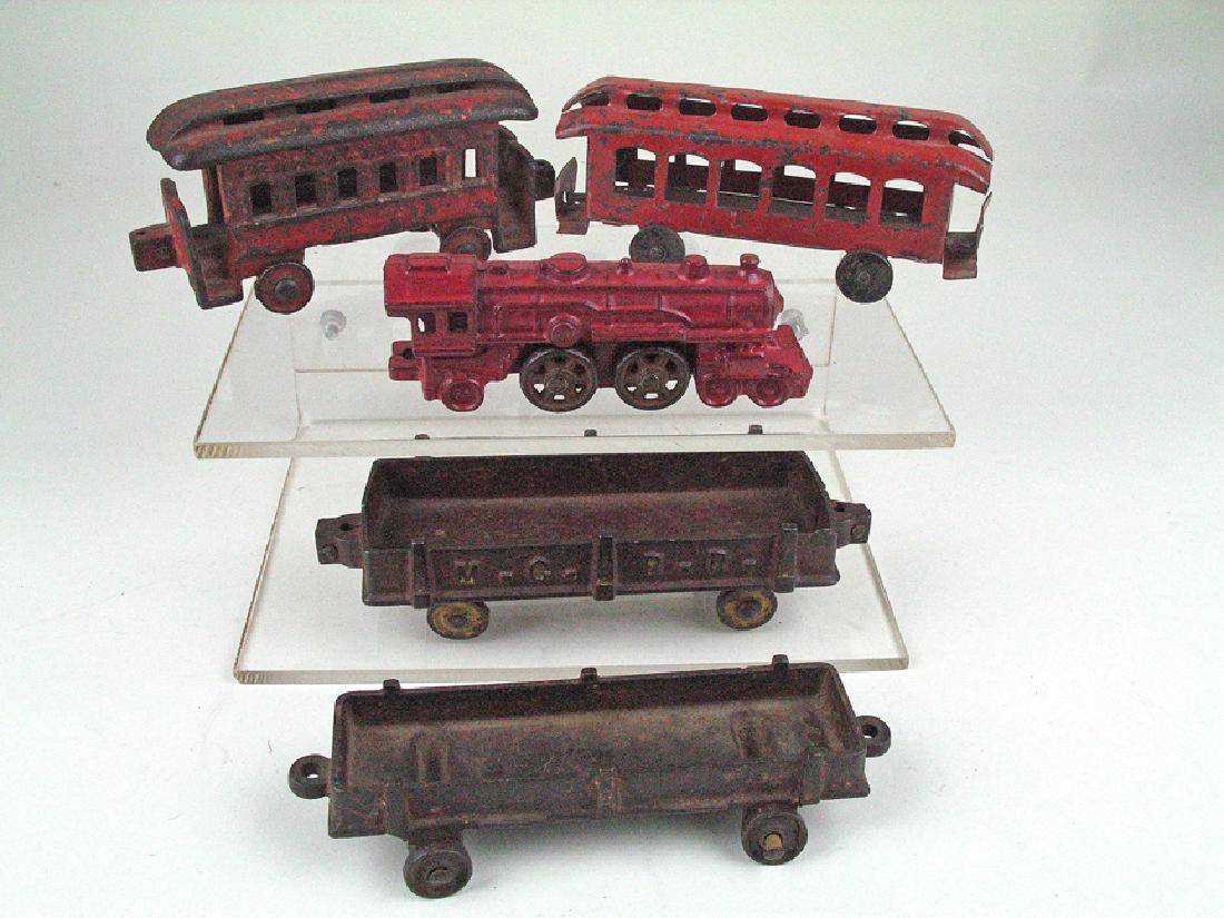 Cast Iron Tin Railroad Car Lot: Cast Iron Tin Railroad Car Lot, PRR