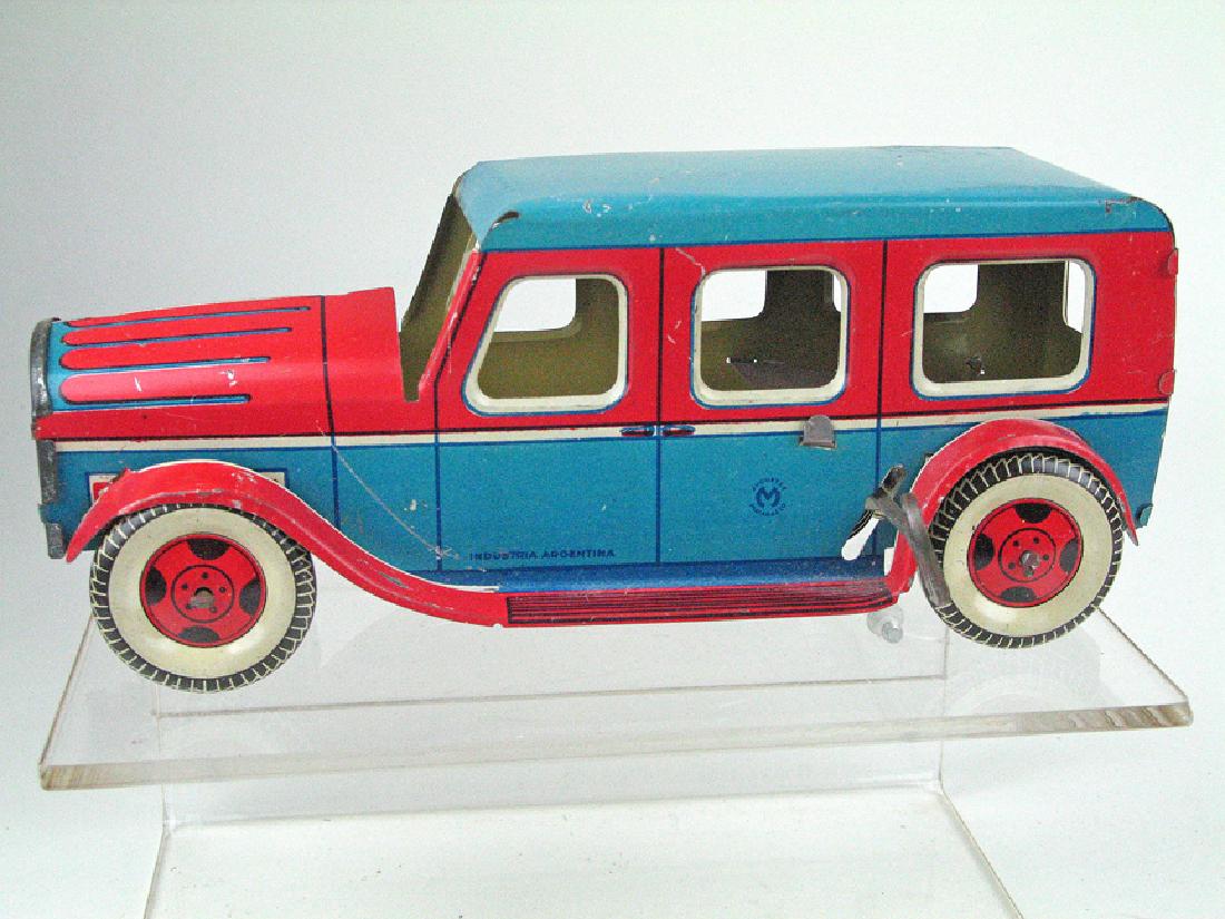 Matarazzo Argentina Tin Litho Car: Matarazzo Argentine Tin Litho Car, wind up, 8"