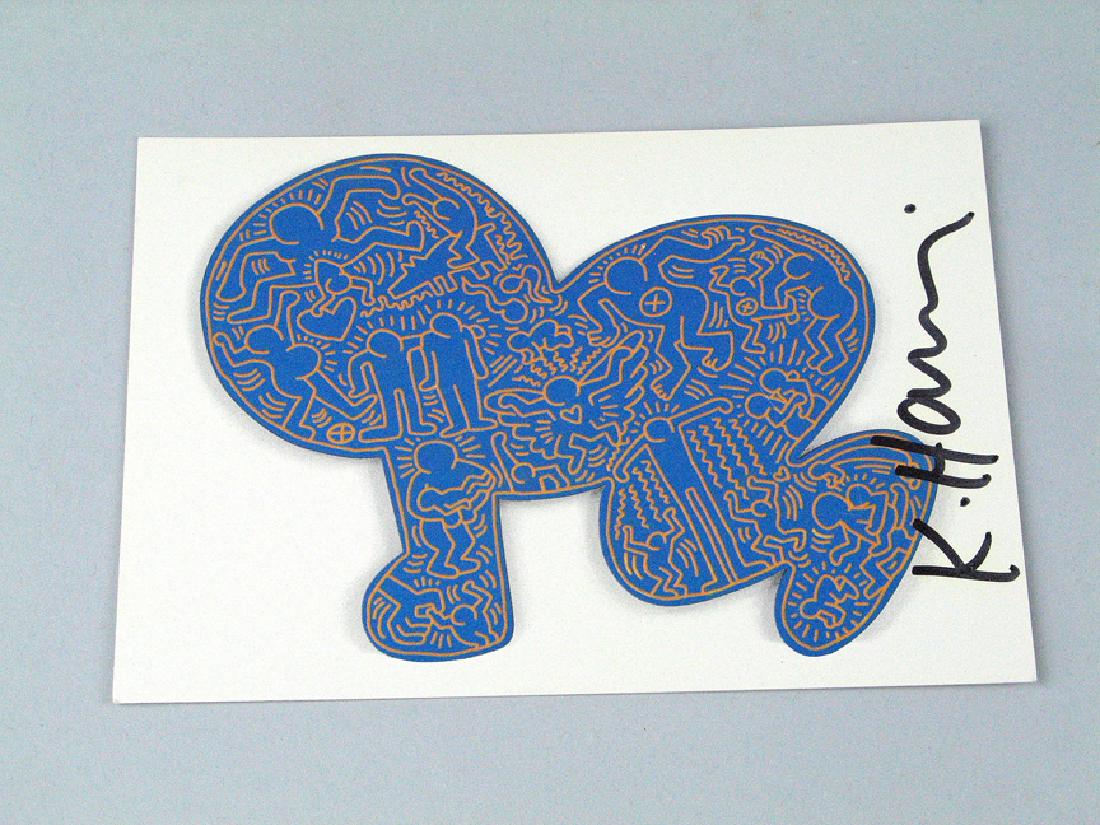 Keith Haring Postcard Signed Blue Baby (1 of 3)