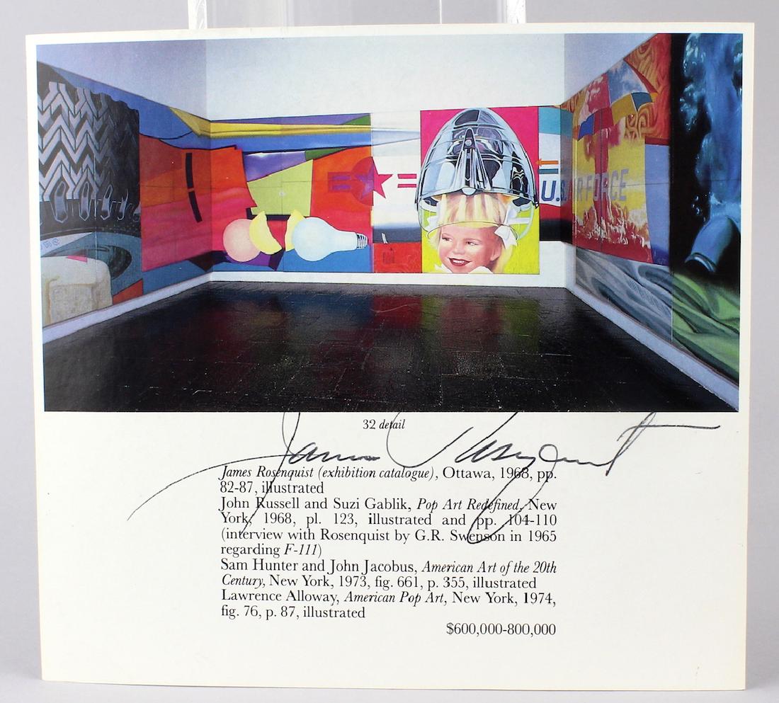 James Rosenquist Artist Signed Exhibition Card (1 of 1)