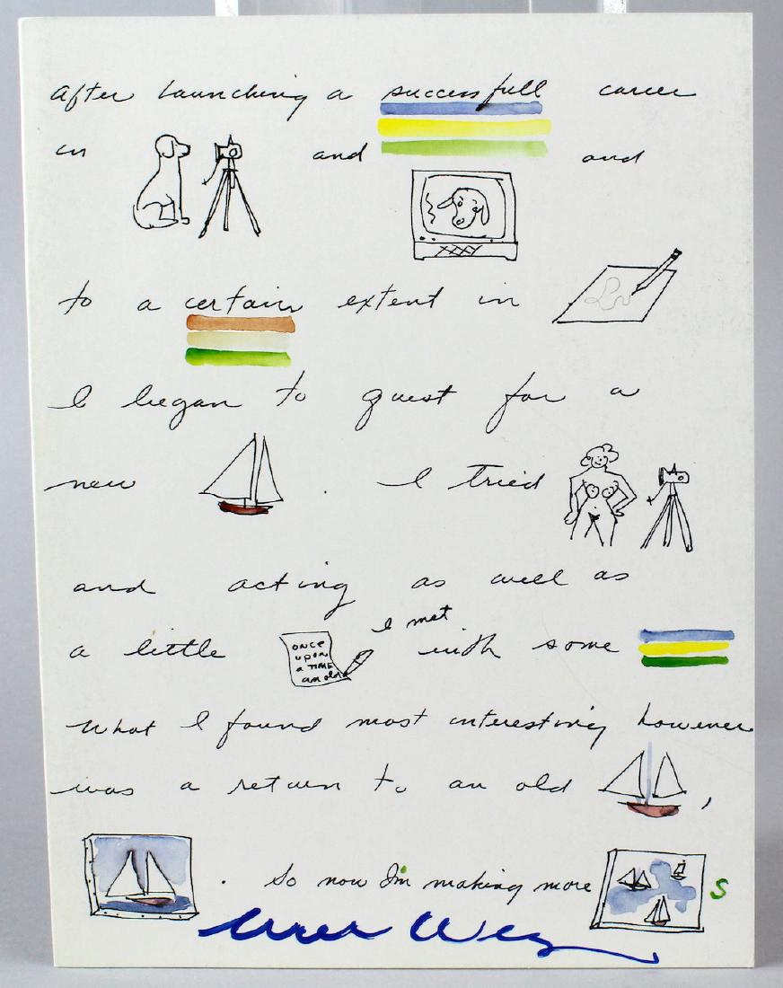 William Wegman Artist Signed Gallery Card (1 of 2)