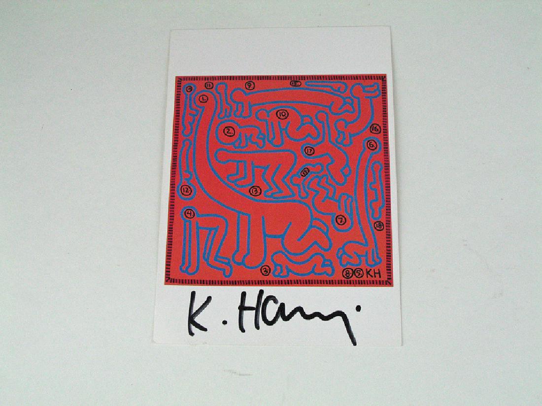 Keith Haring Dino Baby Signed Postcard (1 of 3)