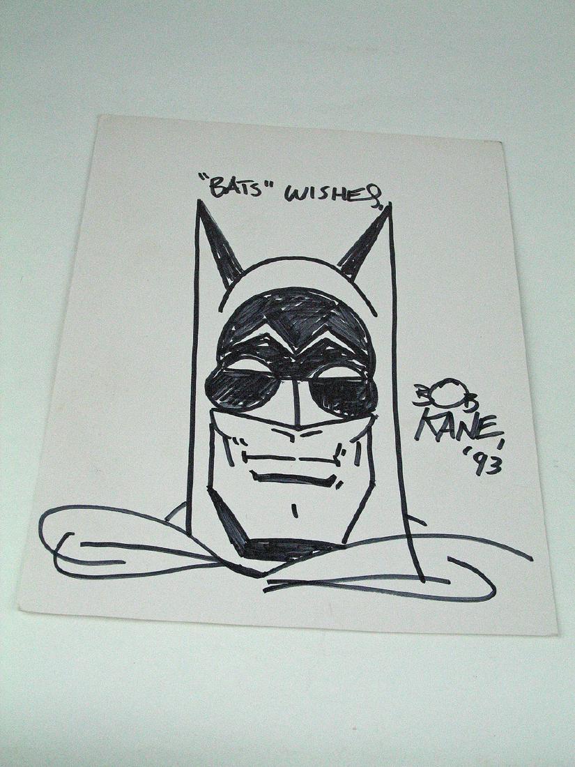 Bob Kane Hand Drawn Batman Bat's Wishes (1 of 2)