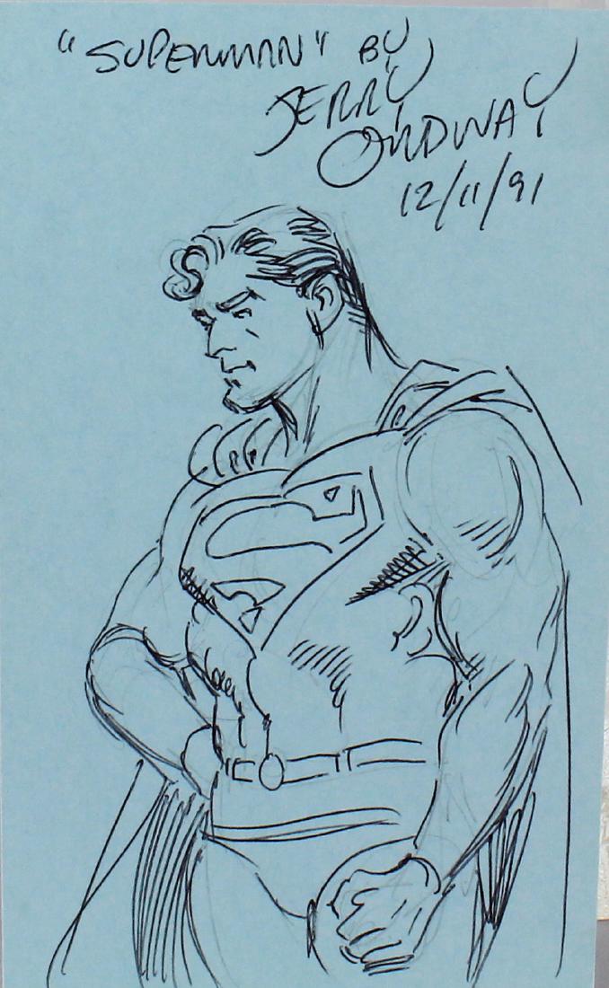 Jerry Ordway Superman Signed Drawing (1 of 1)