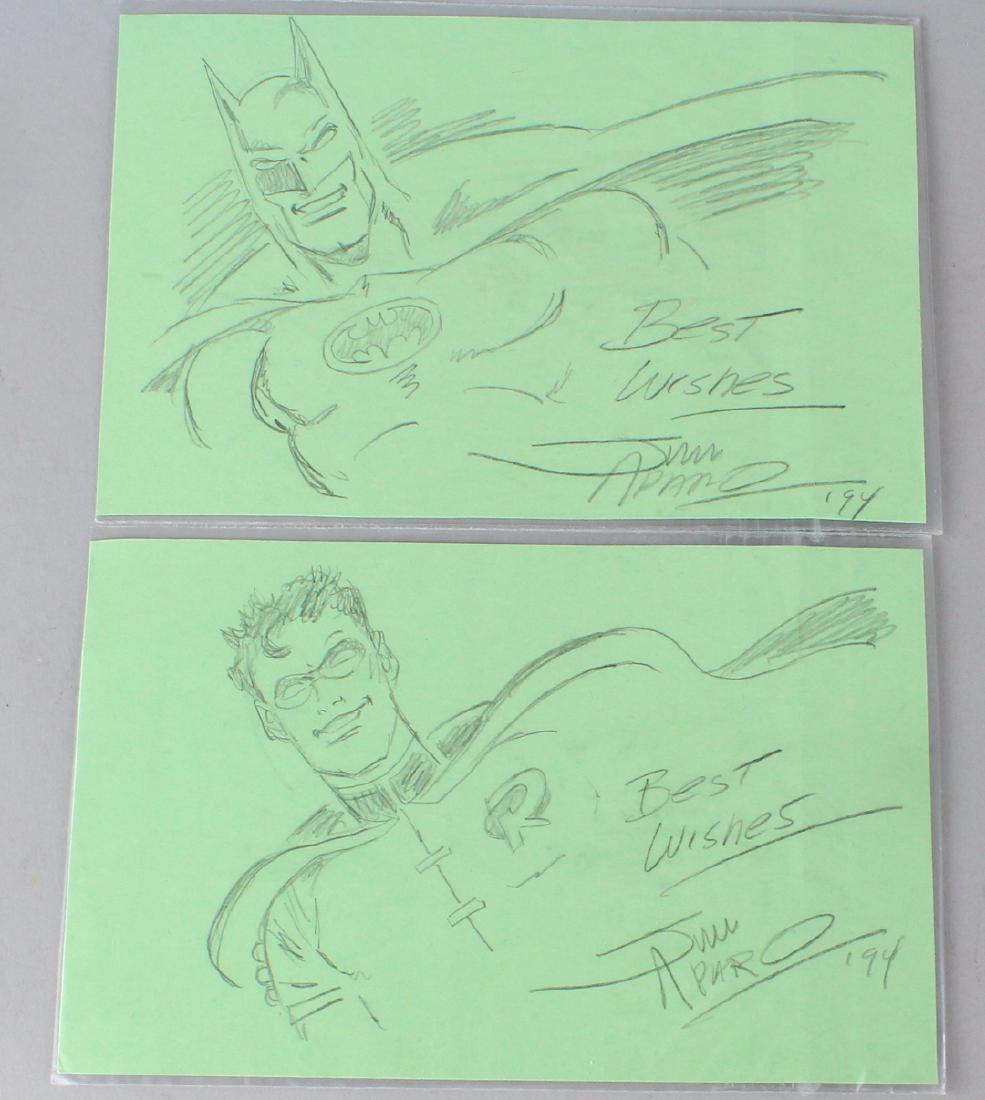 Jim Aparo Signed Batman & Robin Drawings (1 of 1)