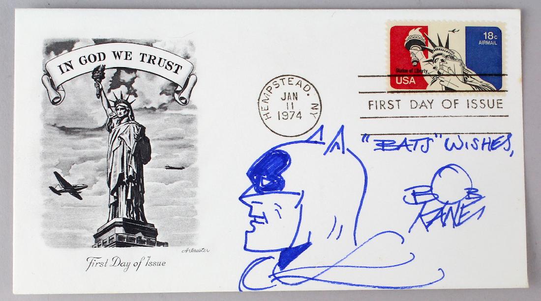Bob Kane Signed Drawing of Batman (1 of 1)