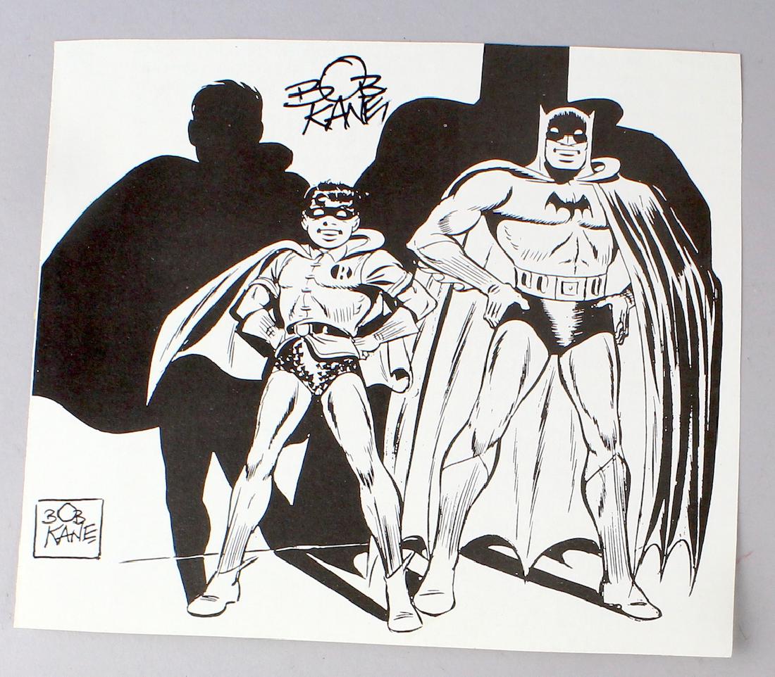 Bob Kane Signed Batman Book Plate (1 of 1)