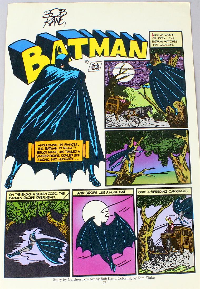 Bob Kane Signed Batman Comic Book Page (1 of 1)
