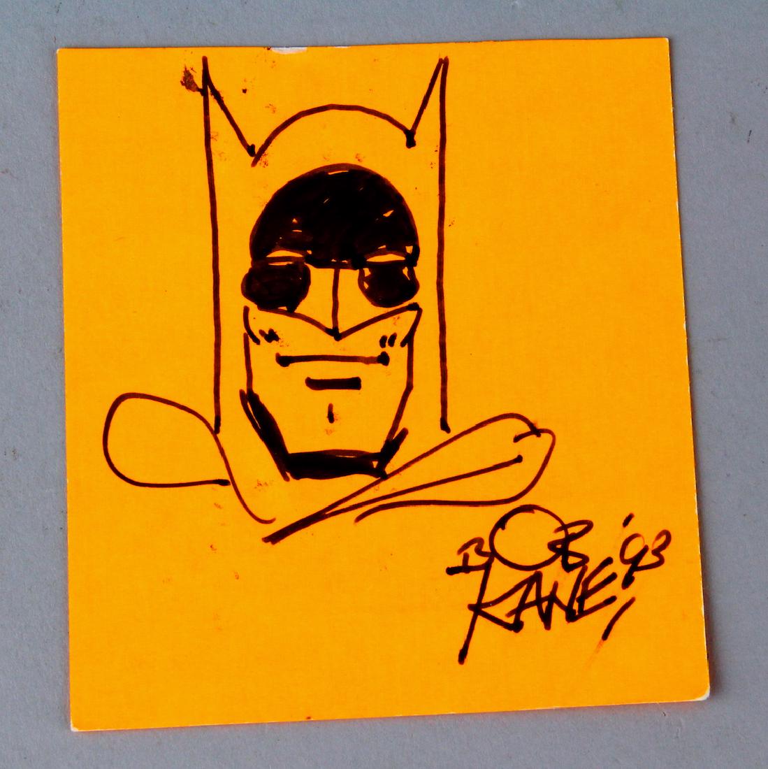 Bob Kane Signed Drawing of Batman (1 of 1)