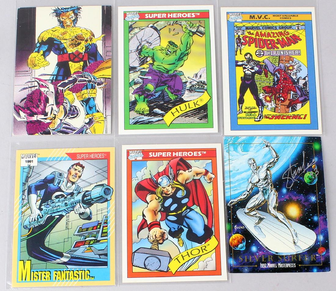 Stan Lee Signed Comic Hero Cards 6 (1 of 2)