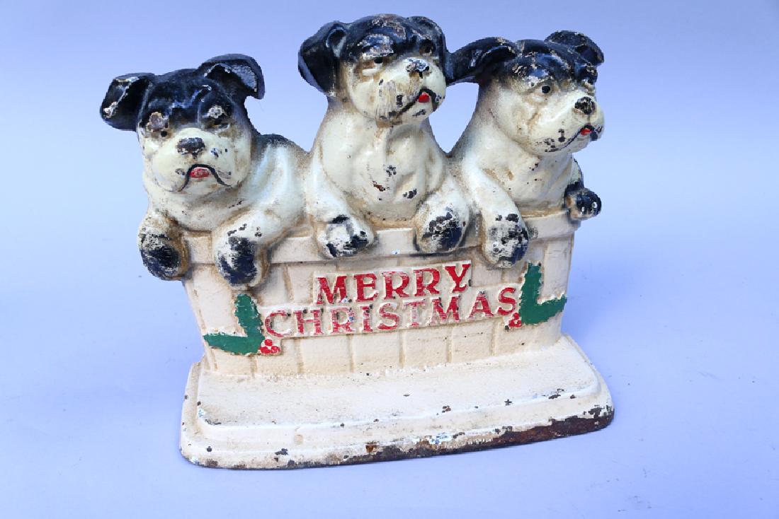 Hubley Merry Christmas Boston Terrier Door Stop (1 of 3)