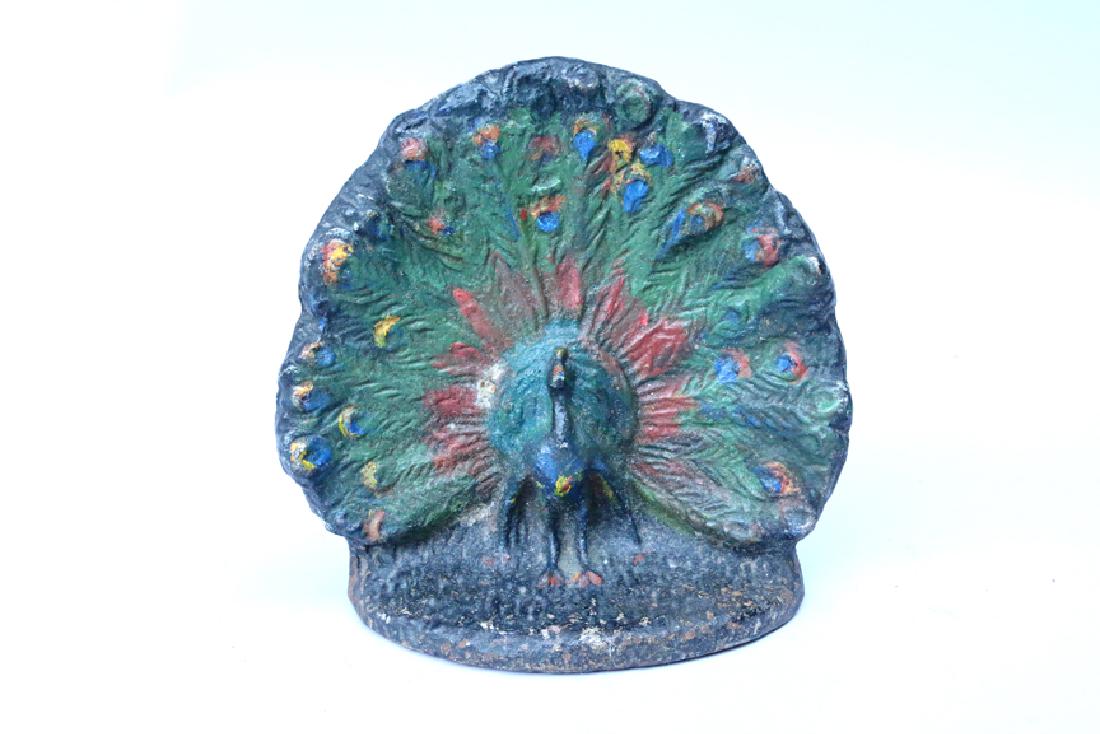 Hubley Peacock Cast Iron Door Stop (1 of 2)