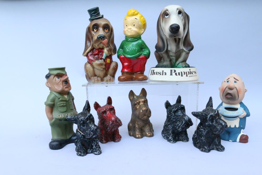 Scottie Dog & Hush Puppy Still Bank Lot (1 of 1)