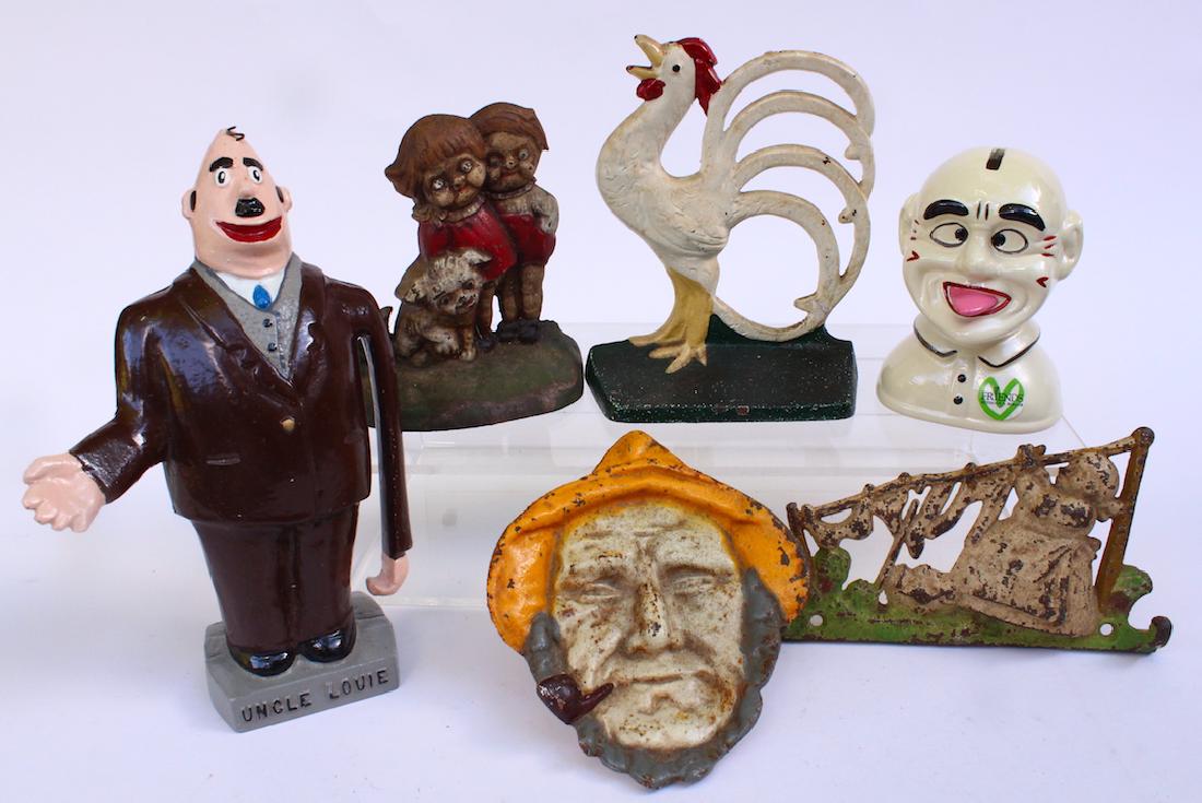 Cast Iron Door Stops and Banks Lot (1 of 3)