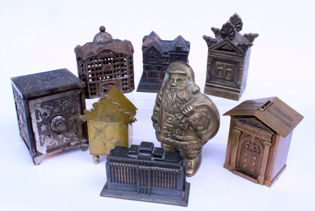 Buildings, Santa & Safe Banks 8 Still Banks (1 of 3)