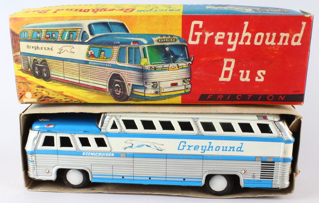 Japan Tin Greyhound Bus in Box (1 of 4)