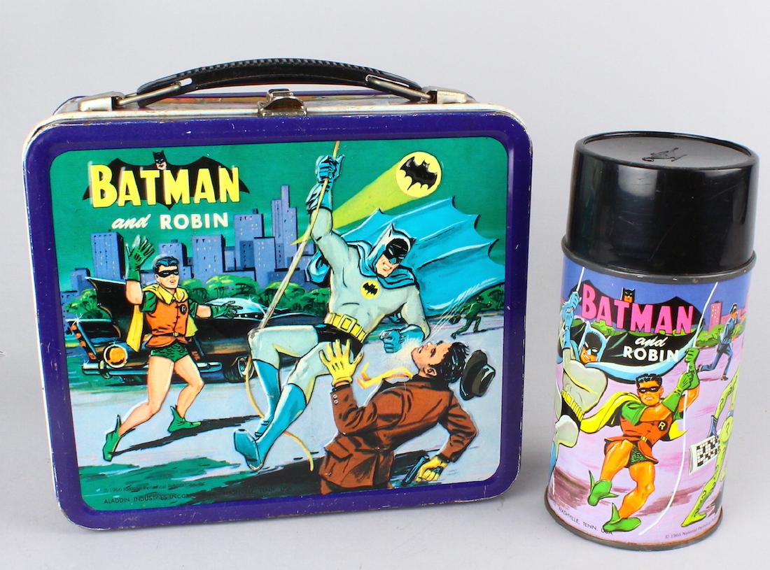 Batman & Robin Tin Lunch Box with Thermos
