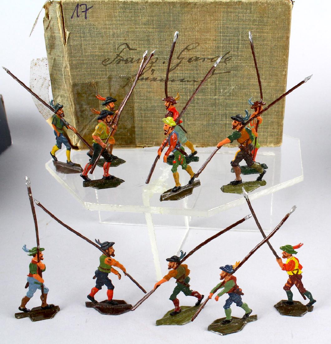 Early German Tin Flats French Guard w Spears (1 of 4)