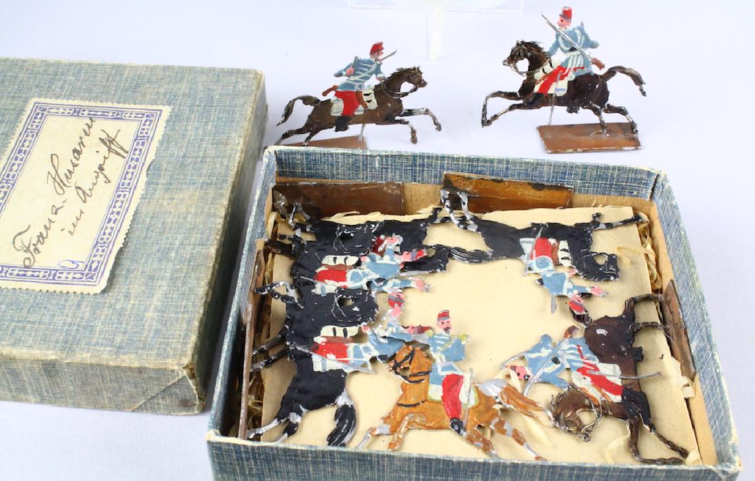 Early German Tin Flats French Hussars? Calvary (1 of 4)