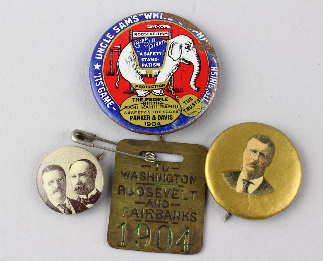1904 Roosevelt & Fairbanks President Campaign Buttons (1 of 3)