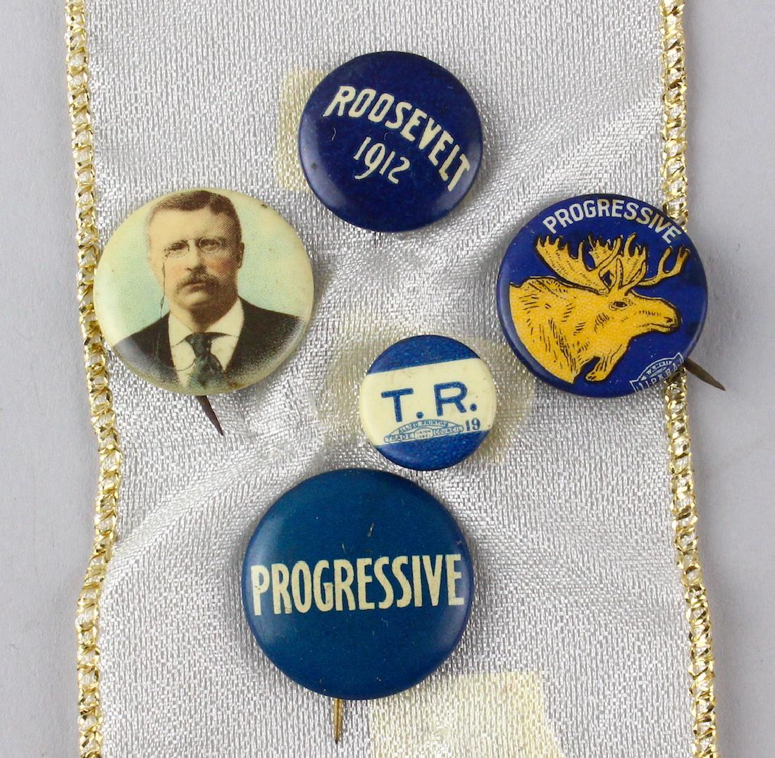 1912 Roosevelt Bull Moose Campaign Buttons (1 of 3)