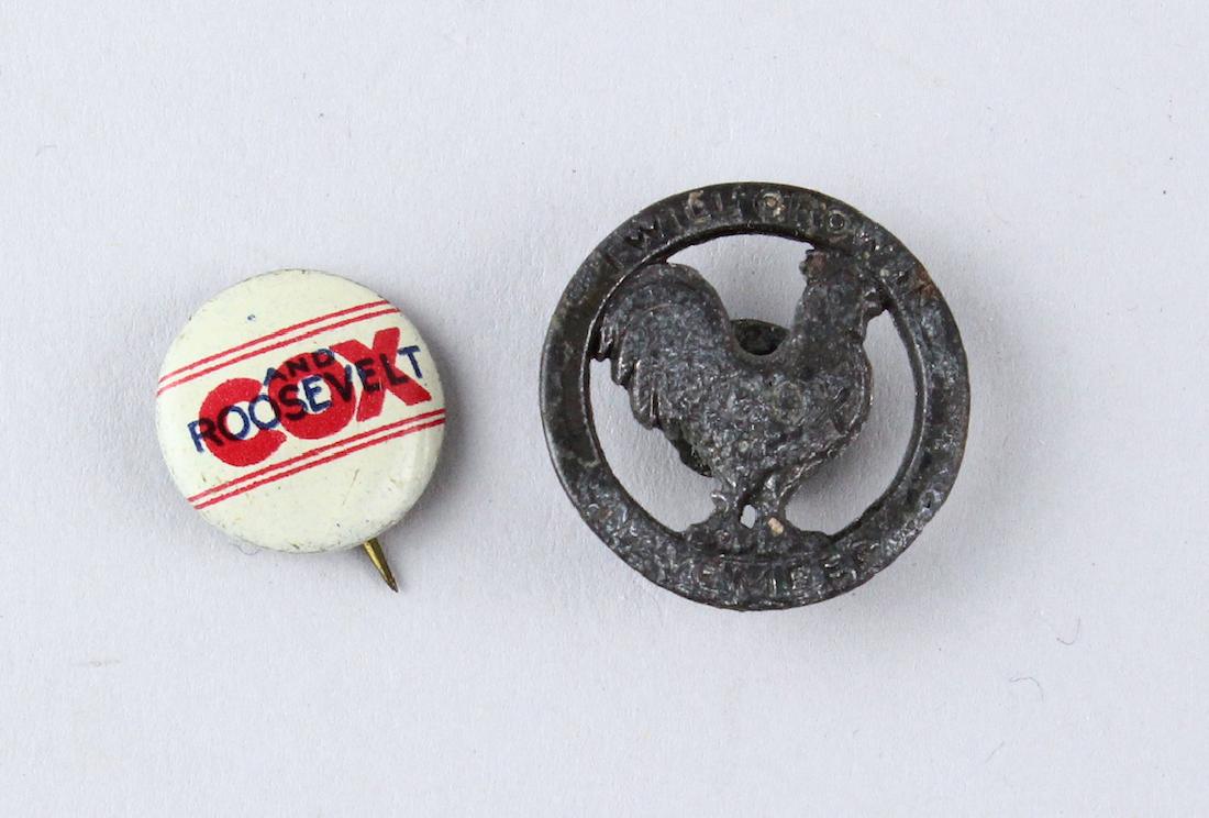 1920 James M. Cox Presidential Lapel& Button (1 of 1)