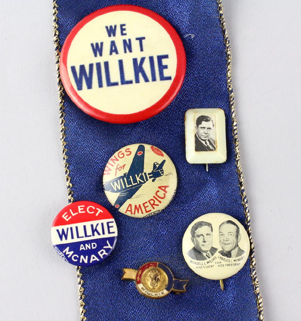 1940 Wendall Wilkie & McNary Campaign Pins (1 of 2)
