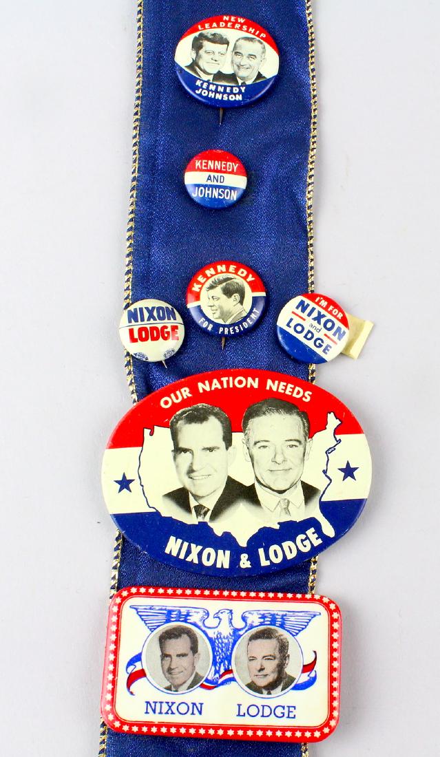 1960 Kennedy Johnson & Nixon Lodge Pins (1 of 3)