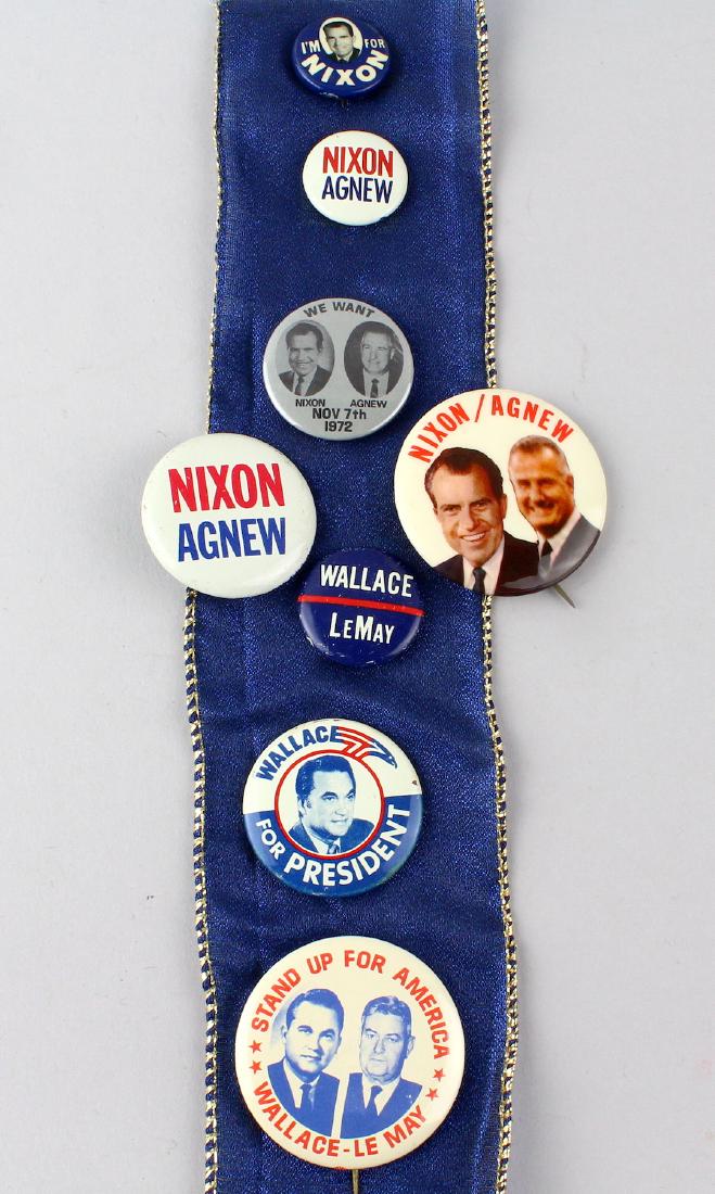 1968 Nixon & George Wallace Campaign Pins (1 of 2)