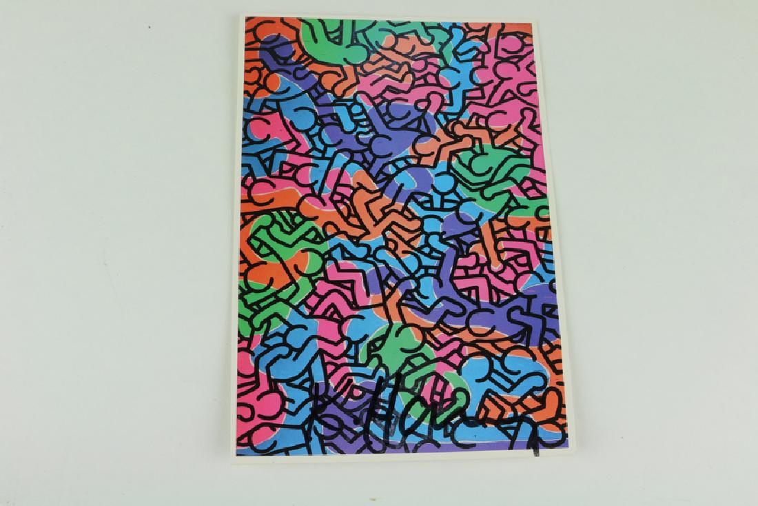 Keith Haring Postcard Signed, Bodies (1 of 2)