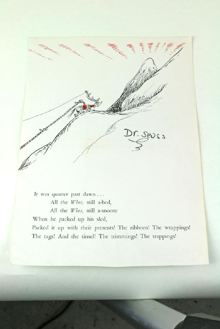 Dr Seuss Hand Signed Book Page (1 of 2)