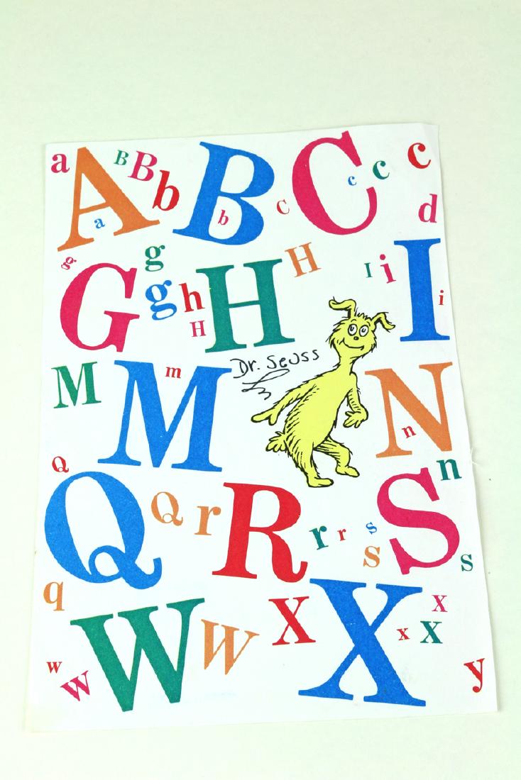 Dr Seuss Signed Book Page (1 of 2)