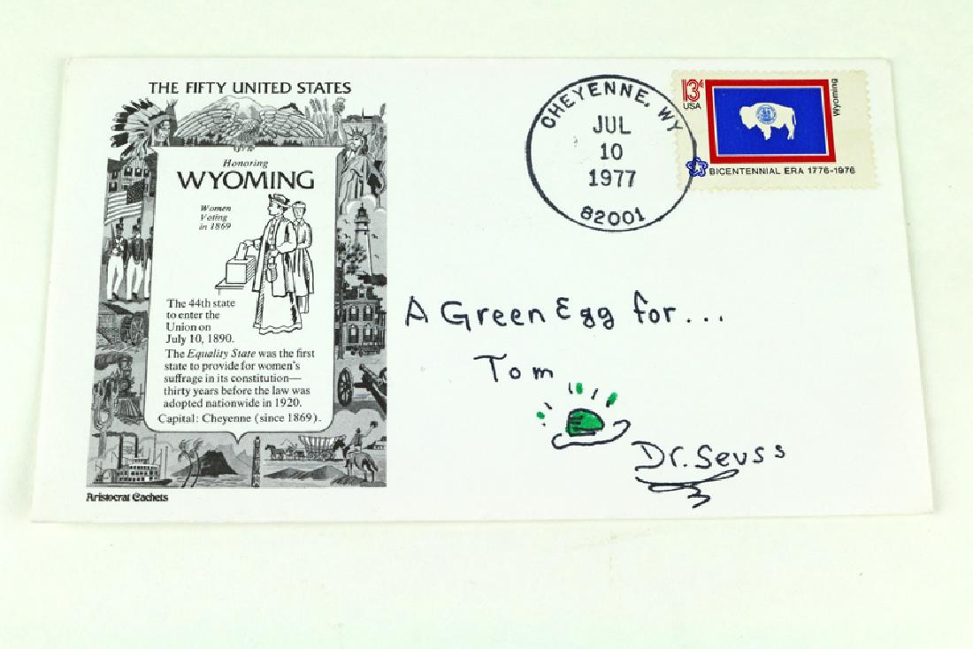 Dr Seuss Hand Signed  Hand Drawn Envelope (1 of 2)
