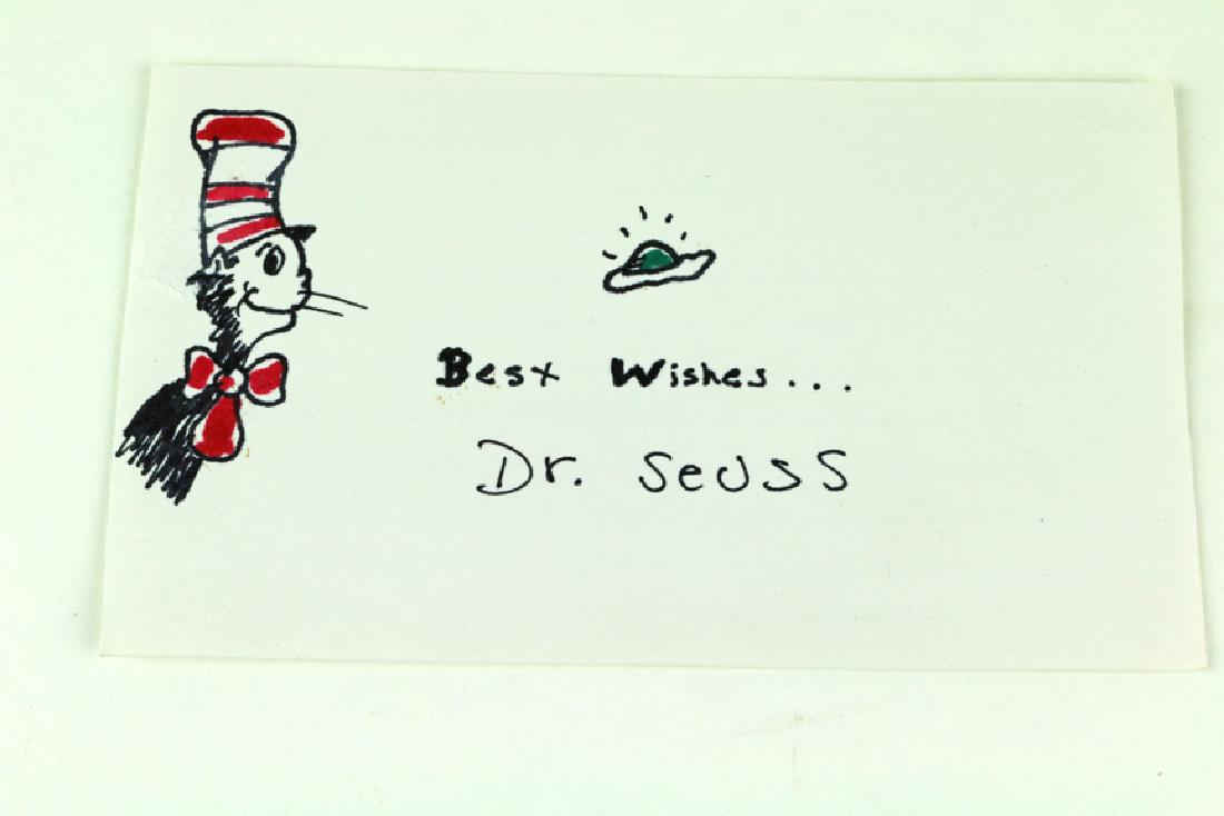 Dr Seuss  Hand Drawn Index Card (1 of 2)
